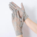 Elegant Women Ultra-Thin Long Summer Driving Cycling Sexy Black Sunscreen Gloves Female Anti-UV Elasticity Lace Mesh Gloves H98