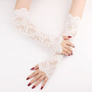 Elegant Women Ultra-Thin Long Summer Driving Cycling Sexy Black Sunscreen Gloves Female Anti-UV Elasticity Lace Mesh Gloves H98