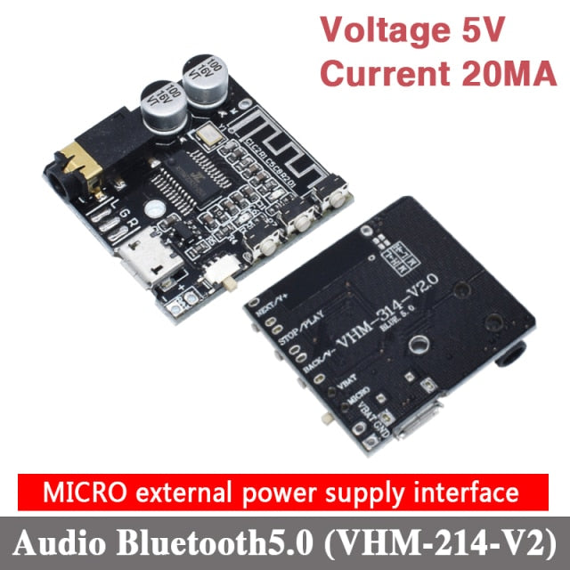 WAVGAT Bluetooth Audio Receiver board Bluetooth 5.0 mp3 lossless decoder board Wireless Stereo Music Module