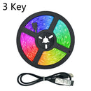 LED Strip Light DC5V SMD 2835 Flexible Lamp 1M 2M 3M 4M 5M Tape Diode Desk Screen TV Background Lighting USB Cable 3 Key Control