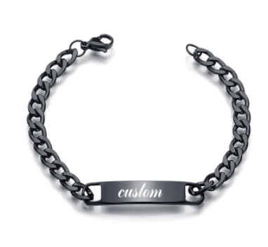 Custom Personalized Engraving Name Letter Bracelet Stainless Steel  Name Bracelet For Men Women Letters Fashion Jewelry Gift