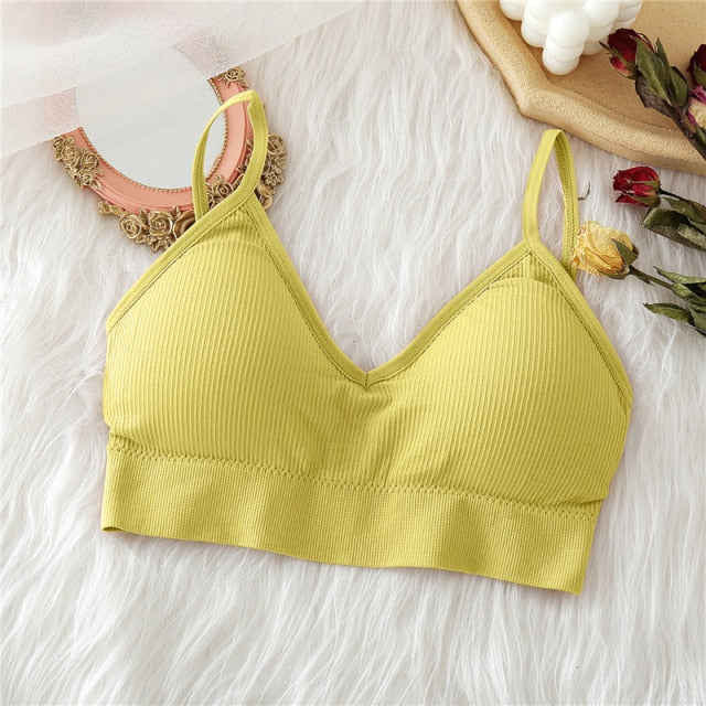 Women Tank Top Push Up Bra Tube Tops Seamless Brassiere Crop Top Sexy Lingerie for Female Underwear Intimates Backless Bralette
