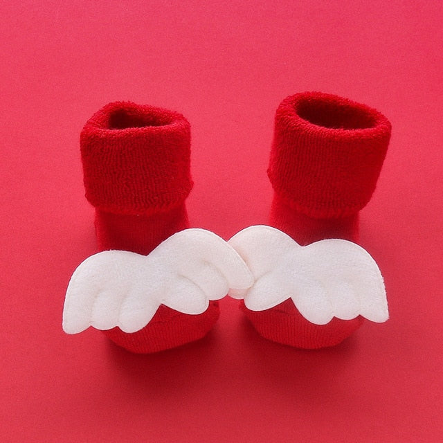 Kids Children's Socks for Girls Boys Thicken Print Cotton Toddlers Baby Christmas Socks for Newborns Infant Short Socks Clothing