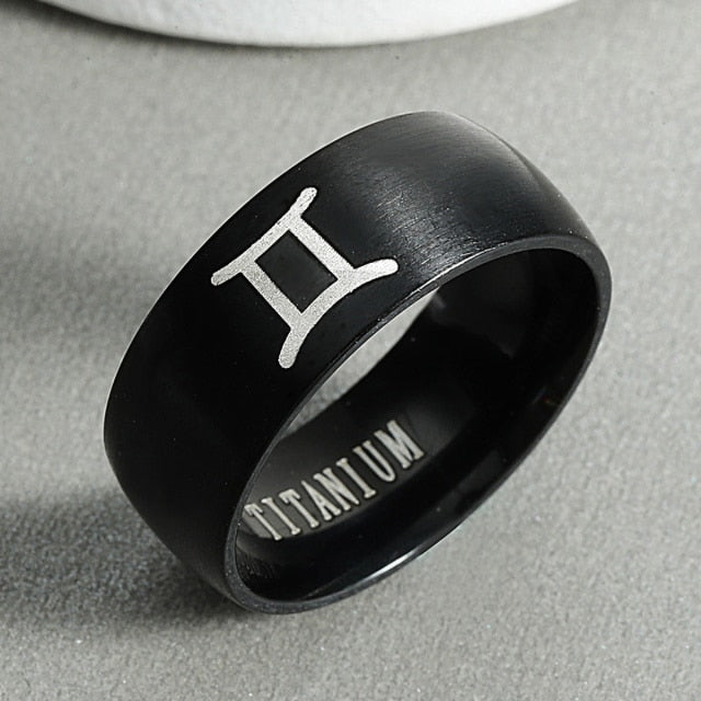 8mm Attack on Titan Black sliver Stainless Steel Ring Wings Of Liberty Flag Finger Rings For Men Women Jewelry Anime Fans