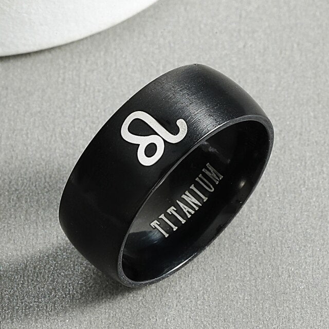 8mm Attack on Titan Black sliver Stainless Steel Ring Wings Of Liberty Flag Finger Rings For Men Women Jewelry Anime Fans