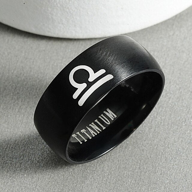 8mm Attack on Titan Black sliver Stainless Steel Ring Wings Of Liberty Flag Finger Rings For Men Women Jewelry Anime Fans
