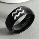 8mm Attack on Titan Black sliver Stainless Steel Ring Wings Of Liberty Flag Finger Rings For Men Women Jewelry Anime Fans