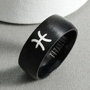 8mm Attack on Titan Black sliver Stainless Steel Ring Wings Of Liberty Flag Finger Rings For Men Women Jewelry Anime Fans