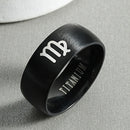 8mm Attack on Titan Black sliver Stainless Steel Ring Wings Of Liberty Flag Finger Rings For Men Women Jewelry Anime Fans