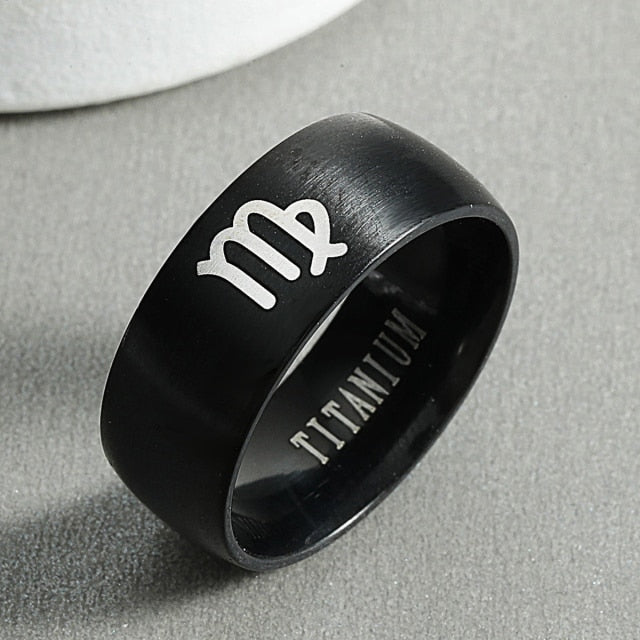 8mm Attack on Titan Black sliver Stainless Steel Ring Wings Of Liberty Flag Finger Rings For Men Women Jewelry Anime Fans