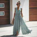 Jastie Women Summer Dress Floral Print Maxi Dresses Bohemian Hippie Beach Long Dress Women's Clothing 2021 vestidos de verano