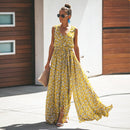 Jastie Women Summer Dress Floral Print Maxi Dresses Bohemian Hippie Beach Long Dress Women's Clothing 2021 vestidos de verano