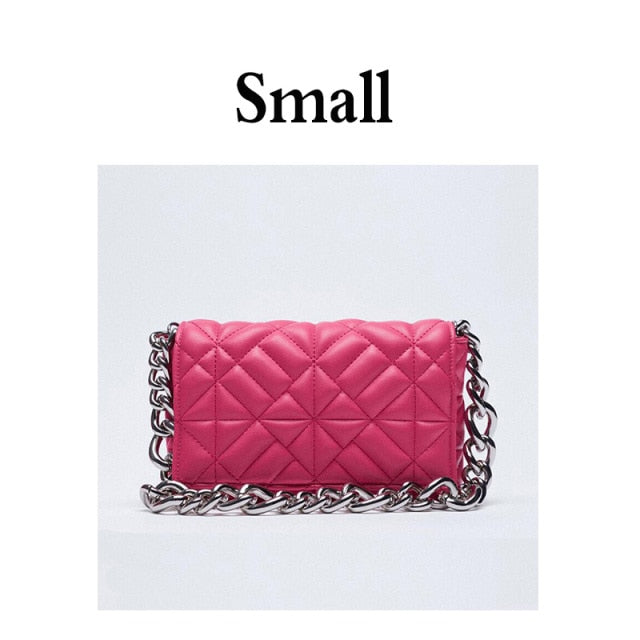 Branded Women's Shoulder Bags 2020 Thick Chain Quilted Shoulder Purses And Handbag Women Clutch Bags Ladies Hand Bag