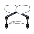 EasyDo Bicycle Handlebar Reflector Rear View Mirror Mountain Bike Electrical Bike Scooter HD Wide-Range Adjustable Angles Mirror