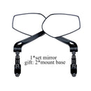 EasyDo Bicycle Handlebar Reflector Rear View Mirror Mountain Bike Electrical Bike Scooter HD Wide-Range Adjustable Angles Mirror