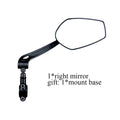 EasyDo Bicycle Handlebar Reflector Rear View Mirror Mountain Bike Electrical Bike Scooter HD Wide-Range Adjustable Angles Mirror