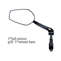 EasyDo Bicycle Handlebar Reflector Rear View Mirror Mountain Bike Electrical Bike Scooter HD Wide-Range Adjustable Angles Mirror