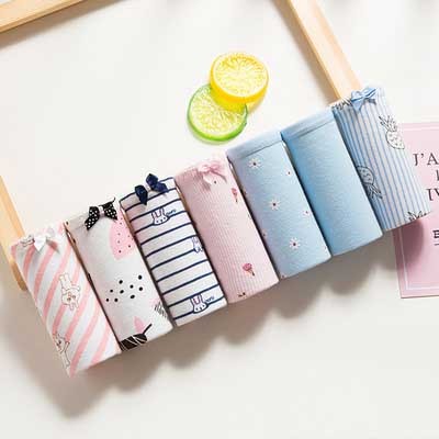 7Pcs Underwear Women Plus Size Panties Girls Briefs Sexy Lingeries Cueca Intimates Calcinhas Cotton Shorts Underpants Cute Panty