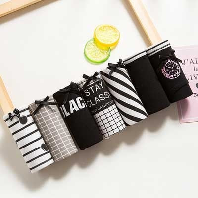 7Pcs Underwear Women Plus Size Panties Girls Briefs Sexy Lingeries Cueca Intimates Calcinhas Cotton Shorts Underpants Cute Panty