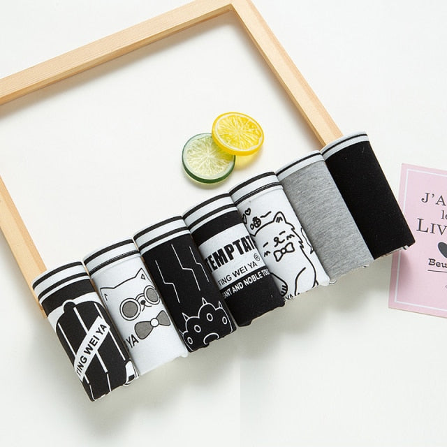 7Pcs Underwear Women Plus Size Panties Girls Briefs Sexy Lingeries Cueca Intimates Calcinhas Cotton Shorts Underpants Cute Panty