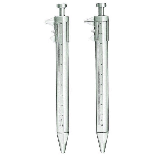 3pcs Multifunction 0.5mm Caliper pen Gel Ink Pen Vernier Caliper Roller Ball Pen Stationery Ball-Point Plastic Stationery Gift
