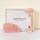 Face Massage Jade Roller Rose Quartz Natural Stone Gua Sha Slimmer Lift Wrinkle Double Chin Remover Beauty Care Slimming Tools