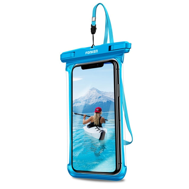 FONKEN IPX8 Full View Waterproof Case Rainforest desert snow transparent dry bag Seaside Swimming Pouch Mobile Phone Covers