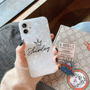 Love Custom Name Phone Case Crown Pattern For iphone 11 12 Pro MAX SE 6 6S 7 8 Plus X XS XR XS Max Mini Shell Texture Sparkling