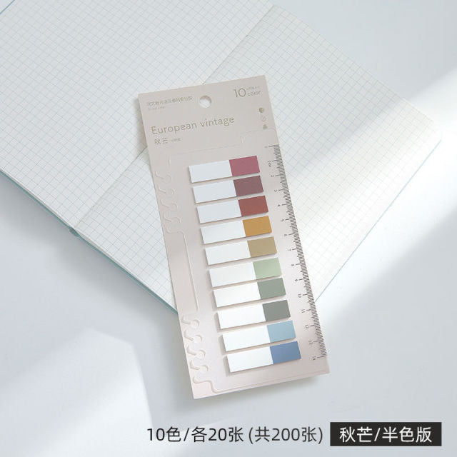 200 Sheets/pack Colorful Sticky Notes Memo Pad Label Note Bookmarks Notepad School Office Stationery Supplies
