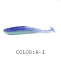 Supercontinent  Soft Lures 50mm 75mm 100mm  Baits Fishing Lure Leurre Shad Double Color Silicone Bait T Tail Wobblers