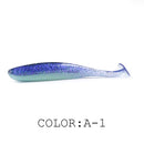 Supercontinent  Soft Lures 50mm 75mm 100mm  Baits Fishing Lure Leurre Shad Double Color Silicone Bait T Tail Wobblers