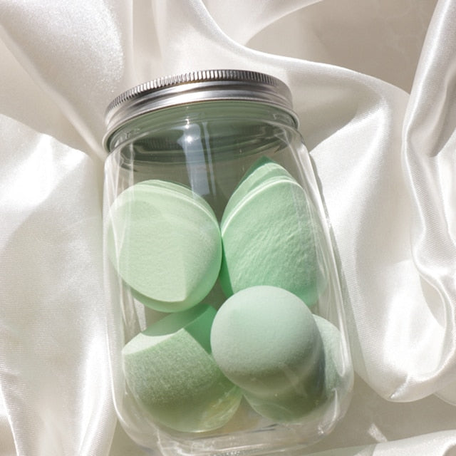 Different Sizes Makeup Sponge Dry&Wet Use Cosmetic Puff Sponge maquiagem Foundation Powder Blush Beauty Tools with Storage Box