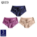 3pcs/lot QUCO Brand sexy Women Underwear High Quality Women Panties Seamless Underwear Solid  Lingerie underwear women