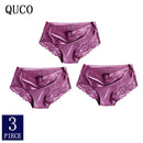 3pcs/lot QUCO Brand sexy Women Underwear High Quality Women Panties Seamless Underwear Solid  Lingerie underwear women