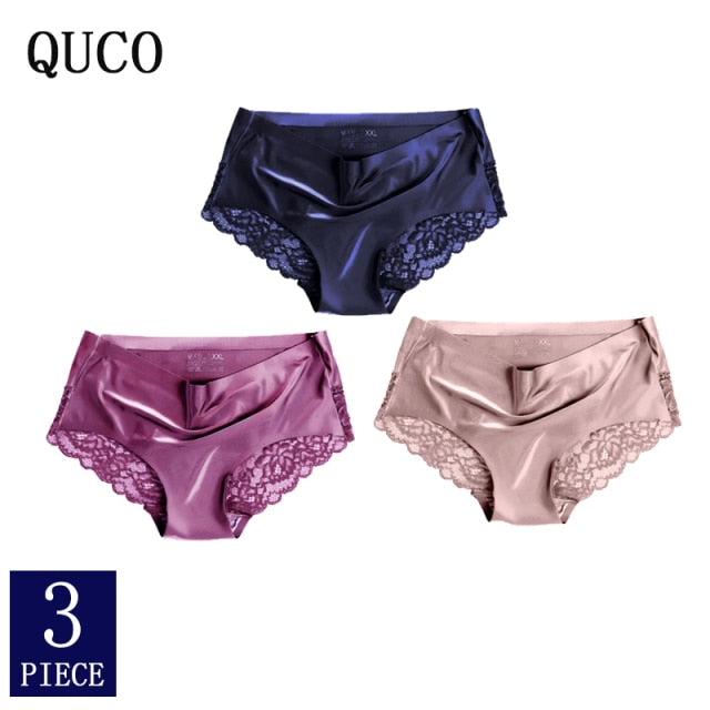 3pcs/lot QUCO Brand sexy Women Underwear High Quality Women Panties Seamless Underwear Solid  Lingerie underwear women