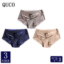 3pcs/lot QUCO Brand sexy Women Underwear High Quality Women Panties Seamless Underwear Solid  Lingerie underwear women