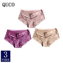 3pcs/lot QUCO Brand sexy Women Underwear High Quality Women Panties Seamless Underwear Solid  Lingerie underwear women