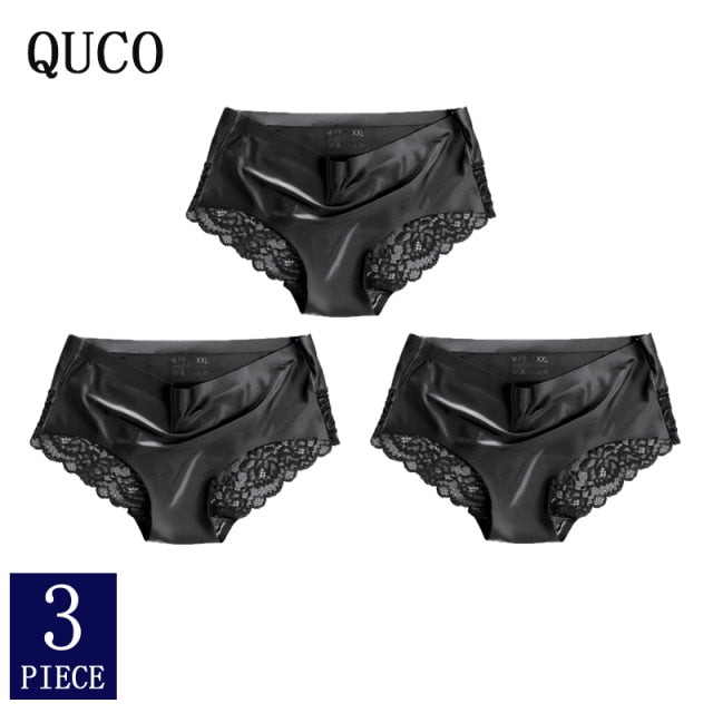3pcs/lot QUCO Brand sexy Women Underwear High Quality Women Panties Seamless Underwear Solid  Lingerie underwear women