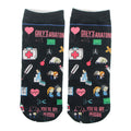 DZ1645 Doctor Nurse Print Grey's Anatomy Cotton Happy Socks Casual Creative Soft Comfortable Funny Novelty Men Woman Fans Gifts