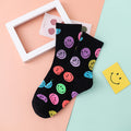 Dreamlikelin Spring Autumn Woman Funny Cotton Socks Smiley Print Korean Style Kawaii Smile Face Socks