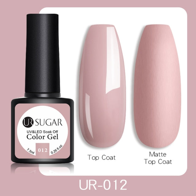 UR SUGAR 7.5ml Gel Nail Polish Nail Color Soak Off UV Gel Varnish Semi Permanant UV Gel Nail Art Varnish Base Top Coat