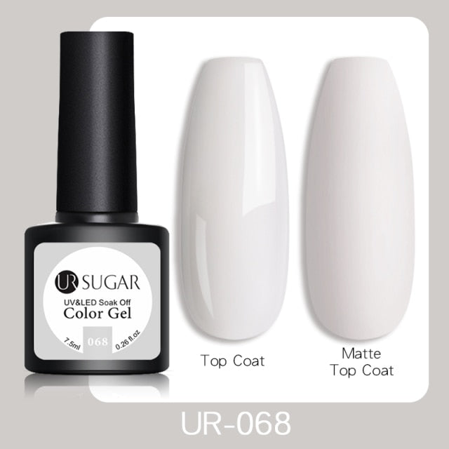 UR SUGAR 7.5ml Gel Nail Polish Nail Color Soak Off UV Gel Varnish Semi Permanant UV Gel Nail Art Varnish Base Top Coat