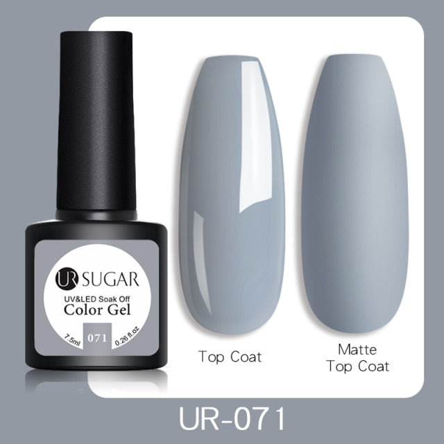 UR SUGAR 7.5ml Gel Nail Polish Nail Color Soak Off UV Gel Varnish Semi Permanant UV Gel Nail Art Varnish Base Top Coat