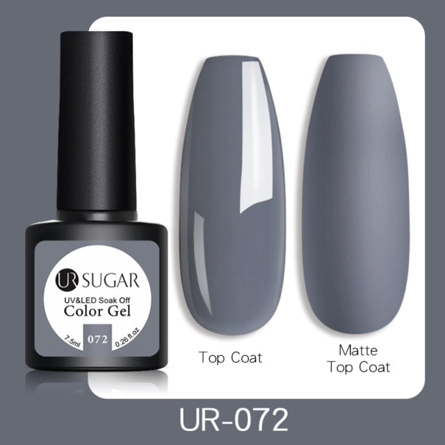 UR SUGAR 7.5ml Gel Nail Polish Nail Color Soak Off UV Gel Varnish Semi Permanant UV Gel Nail Art Varnish Base Top Coat