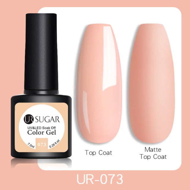UR SUGAR 7.5ml Gel Nail Polish Nail Color Soak Off UV Gel Varnish Semi Permanant UV Gel Nail Art Varnish Base Top Coat