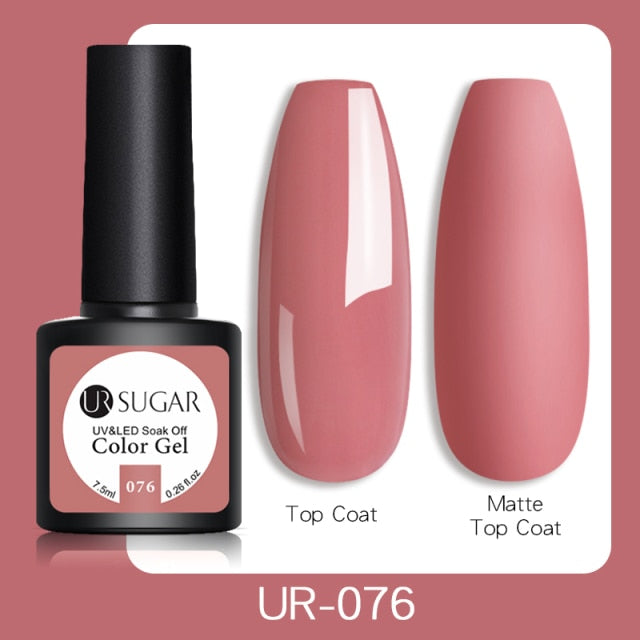 UR SUGAR 7.5ml Gel Nail Polish Nail Color Soak Off UV Gel Varnish Semi Permanant UV Gel Nail Art Varnish Base Top Coat