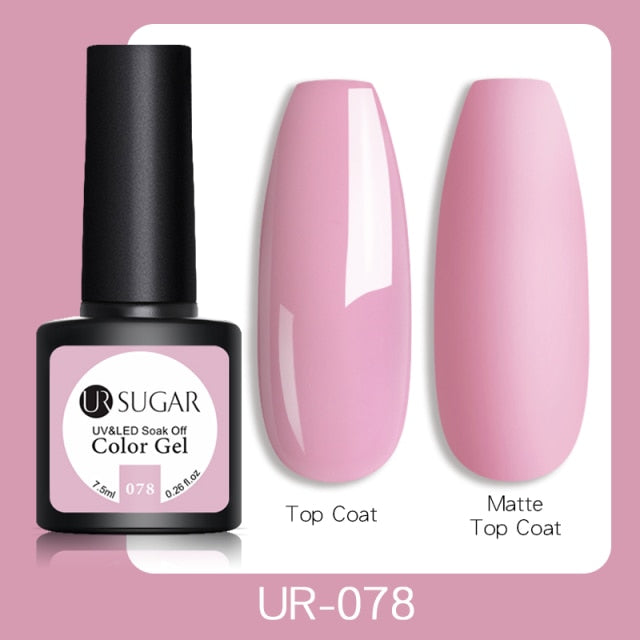 UR SUGAR 7.5ml Gel Nail Polish Nail Color Soak Off UV Gel Varnish Semi Permanant UV Gel Nail Art Varnish Base Top Coat