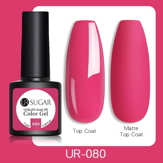 UR SUGAR 7.5ml Gel Nail Polish Nail Color Soak Off UV Gel Varnish Semi Permanant UV Gel Nail Art Varnish Base Top Coat