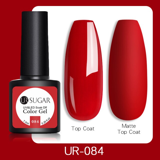 UR SUGAR 7.5ml Gel Nail Polish Nail Color Soak Off UV Gel Varnish Semi Permanant UV Gel Nail Art Varnish Base Top Coat