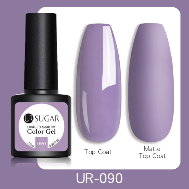 UR SUGAR 7.5ml Gel Nail Polish Nail Color Soak Off UV Gel Varnish Semi Permanant UV Gel Nail Art Varnish Base Top Coat